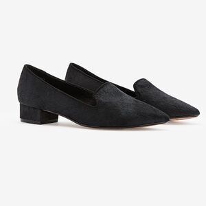 EXPRESS | Genuine Calf Hair Women’s Black Loafers Dress Shoes 8.5